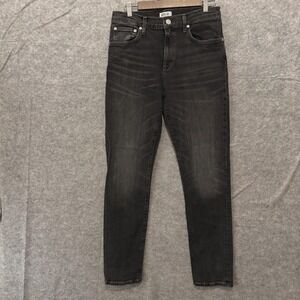 Agolde Feel Good Jeans Mens Sz 33 Black Straight‎ Stretch Organic Cotton